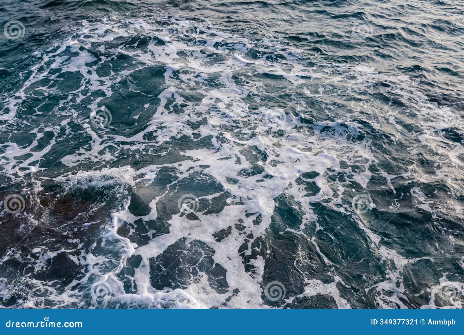 fragment of sea surface with water roughness and sea Ã¢â¬â¹Ã¢â¬â¹foam